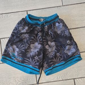Impel Point Floral Board Shorts – Men’s Small – Black/Gray/Teal  m80‎